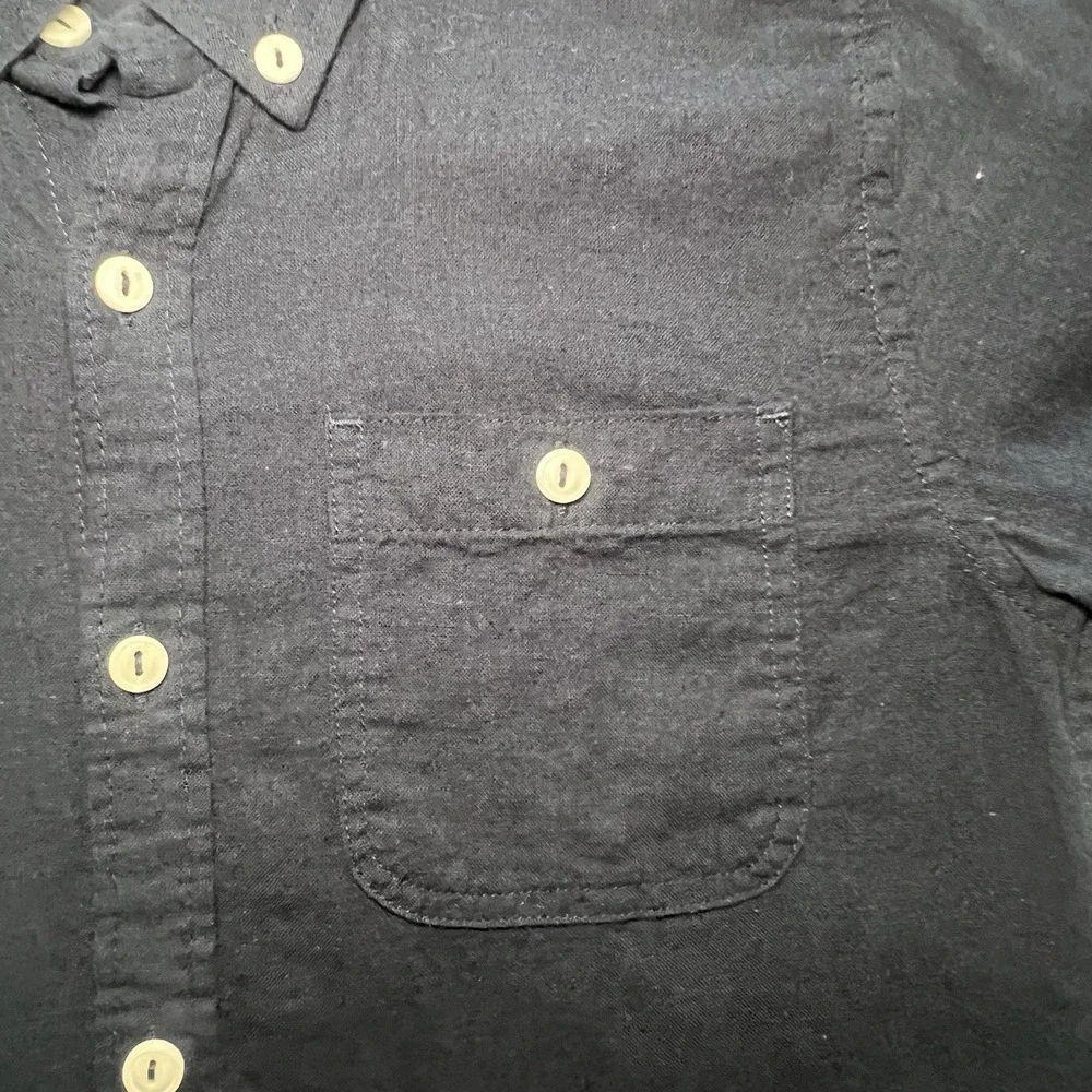 Old Navy‎ Boys Size 8 Medium Navy Button Down Short Sleeve Shirt Pocket Collared